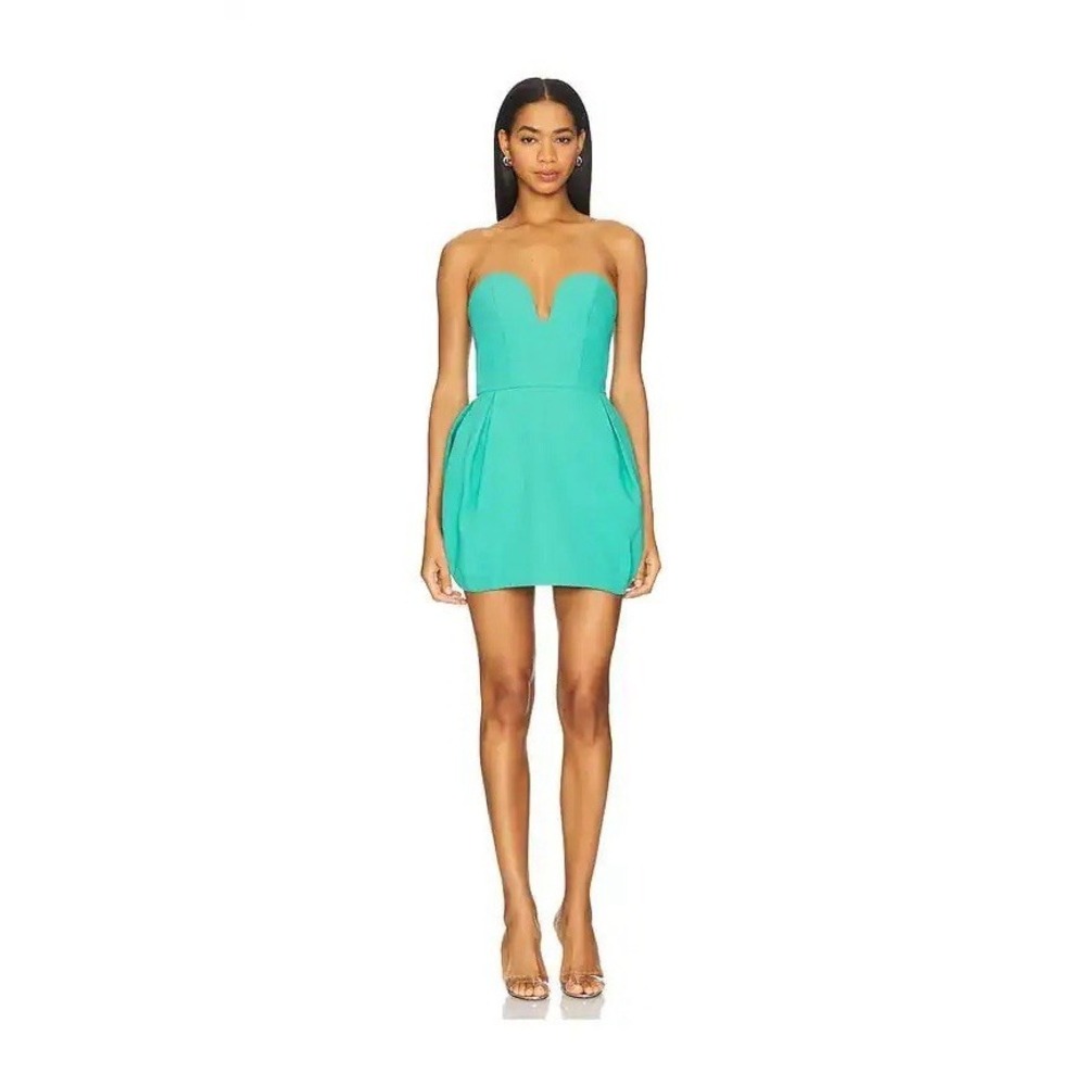 Amanda Uprichard Rosiella Strapless Mini Dress In Green  Womens Size M